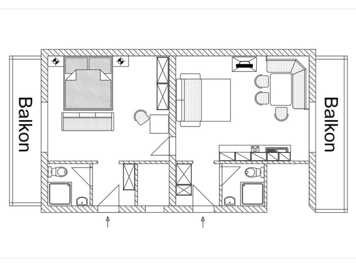 Plan vom Appartement Scheichenspitz, beim Oberfuchs