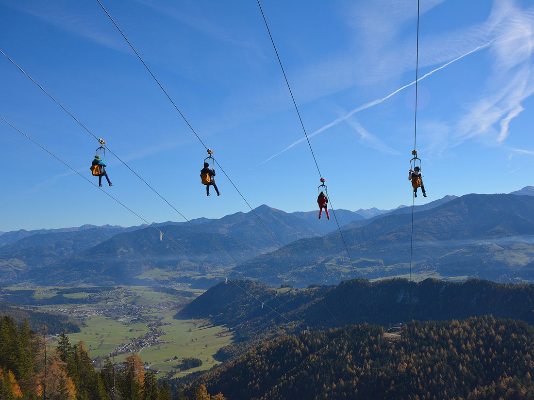 Zipline on the Stoderzinken mountain