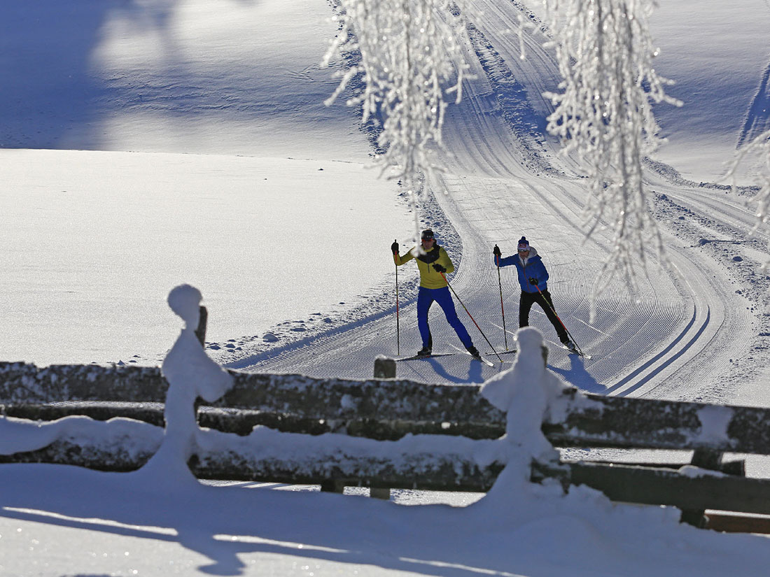 Cross country skiing in Ramsau